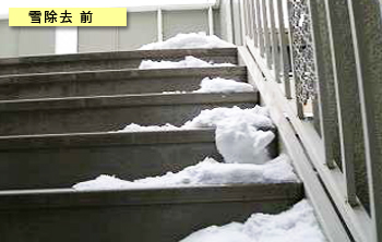 マンション清掃・雪除去前 - シルバー掃除代行郡山